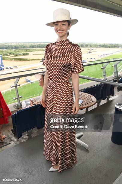 Talulah Riley attends the King George Weekend at Ascot Racecourse on July 28, 2018 in Ascot, England.