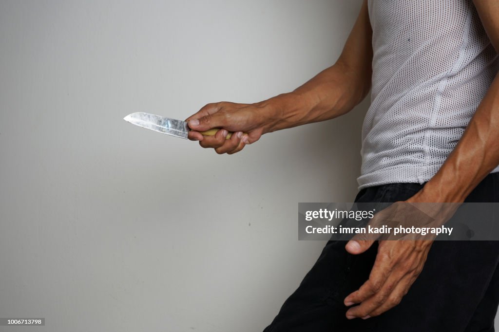 Armed man of the knife