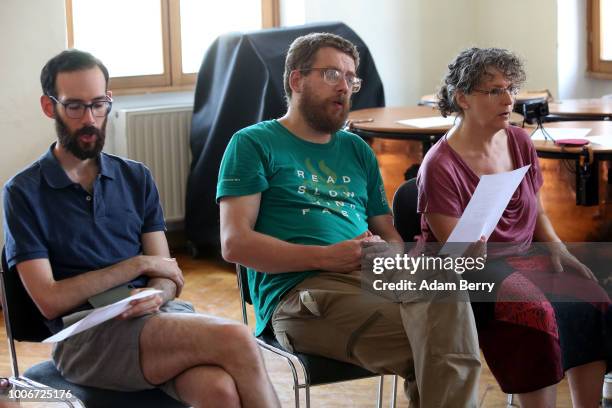 Students participate in a singing workshop during Yiddish Summer Weimar on July 27, 2018 in Weimar, Germany. The annual five-week summer institute...