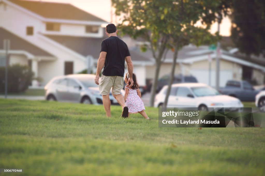 Walking Home - Father Toddler