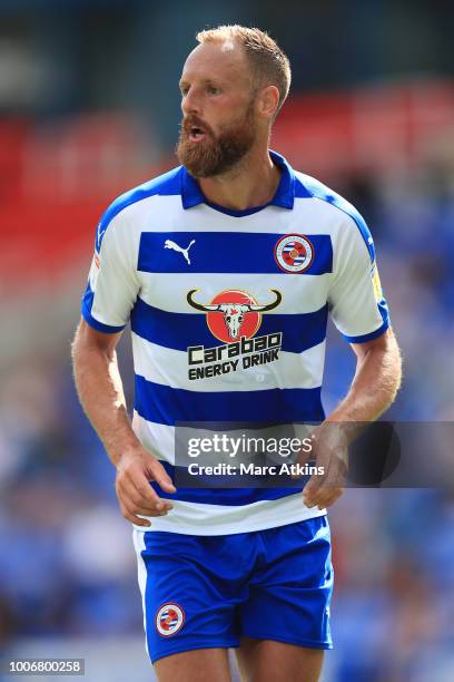 David Meyler of Reading during the Pre-Season Friendly between Reading and Crystal Palace at Madejski Stadium on July 28, 2018 in Reading, England.