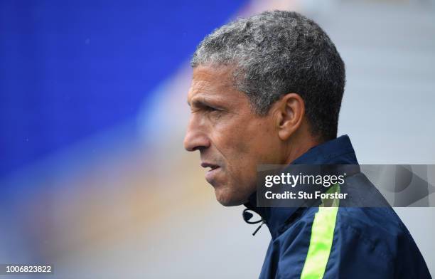 Brighton manager Chris Hughton looks on during the friendly match between Birmingham City and Brighton and Hove Albion at St Andrew's Trillion Trophy...
