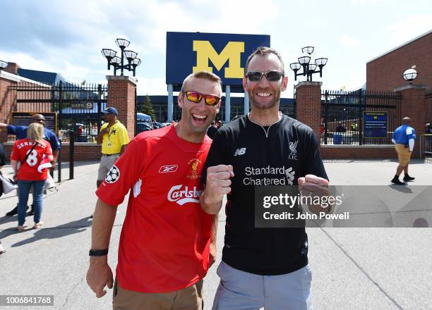 Fans Liverpool before the International Champions Cup 2018 match between Manchester United and Liverpool at Michigan Stadium on July 28, 2018 in Ann...