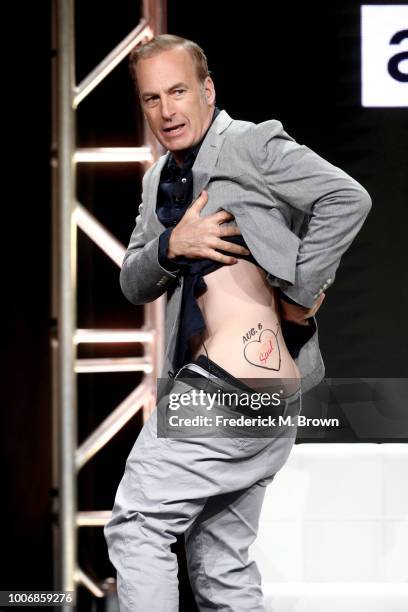 Actor Bob Odenkirk of 'Better Call Saul' speaks onstage during the AMC Networks portion of the Summer 2018 TCA Press Tour at The Beverly Hilton Hotel...