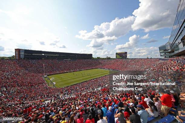 General view during the International Champions Cup 2018 match between Manchester United and Liverpool at Michigan Stadium on July 28, 2018 in Ann...