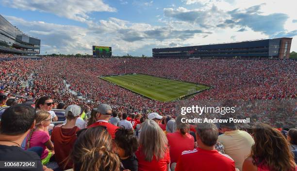General view of Liverpool and Manchester United during the International Champions Cup 2018 match between Manchester United and Liverpool at Michigan...