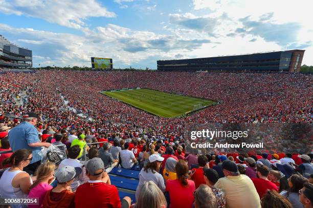 General view of Liverpool and Manchester United during the International Champions Cup 2018 match between Manchester United and Liverpool at Michigan...