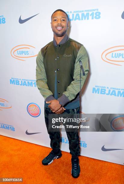 Michael B. Jordan attends Lupus LA's MBJAM presented by Michael B. Jordan at Dave & Buster's on July 28, 2018 in Los Angeles, California.