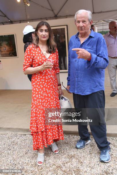 Nejma Beard and Peter Beard attend TIME BOMB: The 25th Annual Watermill Center Summer Benefit at The Watermill Center on July 28, 2018 in Water Mill,...