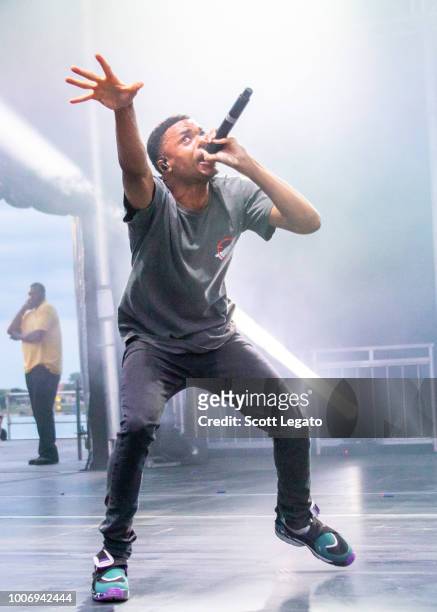 Vince Staples performs on day one of Mo Pop Festival at West Riverfront Park on July 28, 2018 in Detroit, Michigan.
