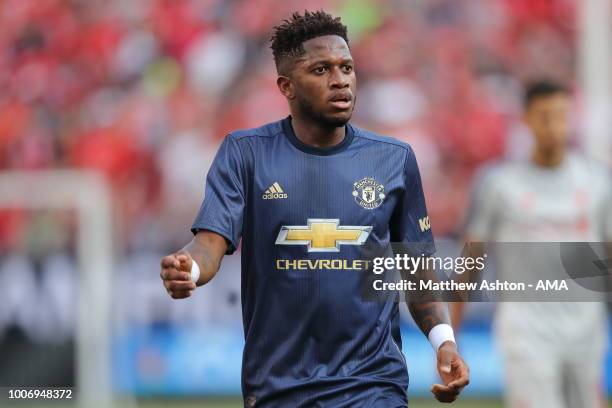Fred of Manchester United during the International Champions Cup 2018 match between Manchester Untied and Liverpool at Michigan Stadium on July 28,...