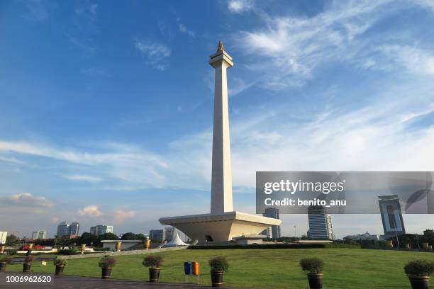 最高處，印尼國家紀念碑 - national monument 個照片及圖片檔