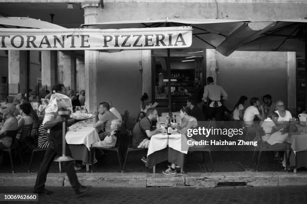 pizzeria, rome - italy - pizzeria stock pictures, royalty-free photos & images