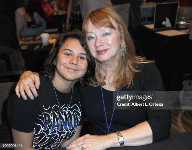 Actress Andrea Evans with daughter attend The Hollywood Show held at The Westin Hotel LAX on July 28, 2018 in Los Angeles, California.