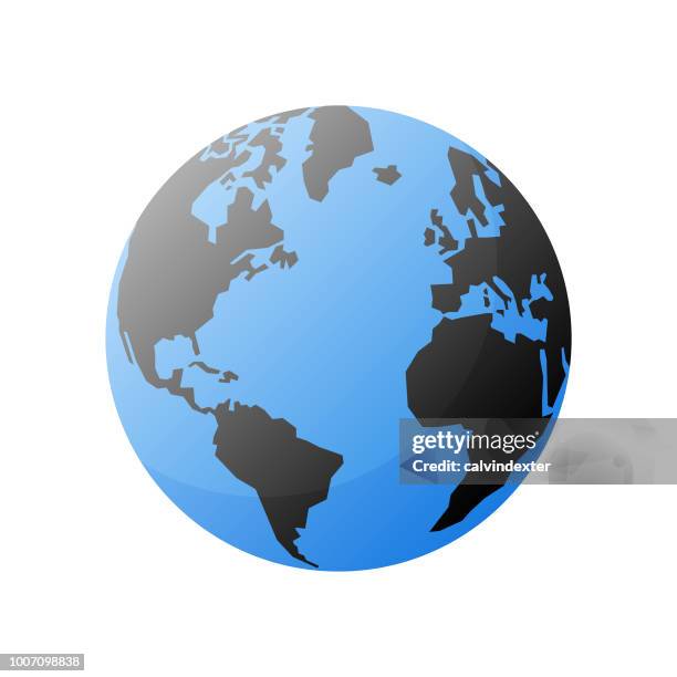 earth globe - ocean pollution stock illustrations