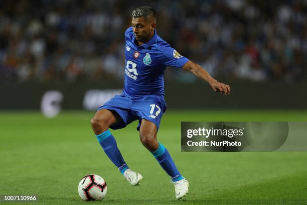 Porto's Mexican forward Jesus Corona in action during the Official Presentation of the FC Porto Team 2018/19 match between FC Porto and Newcastle, at...