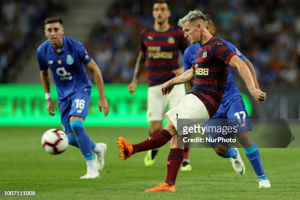 Matt Ritchie of Newcastle in action during the Official Presentation of the FC Porto Team 2018/19 match between FC Porto and Newcastle, at Dragao...