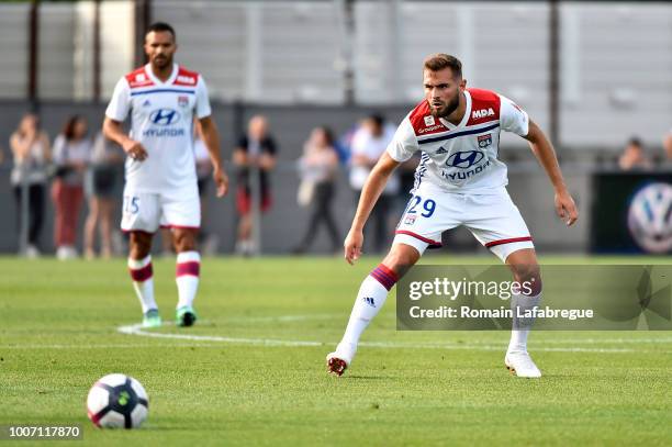 Lucas Tousart of Lyon during the friendly match between Olympique Lyonnais and Wolfsburg at Stade Marcel-Verchere on July 28, 2018 in...