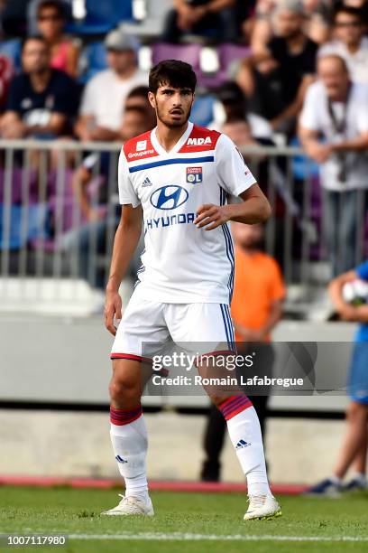 Martin Terrier of Lyon during the friendly match between Olympique Lyonnais and Wolfsburg at Stade Marcel-Verchere on July 28, 2018 in...