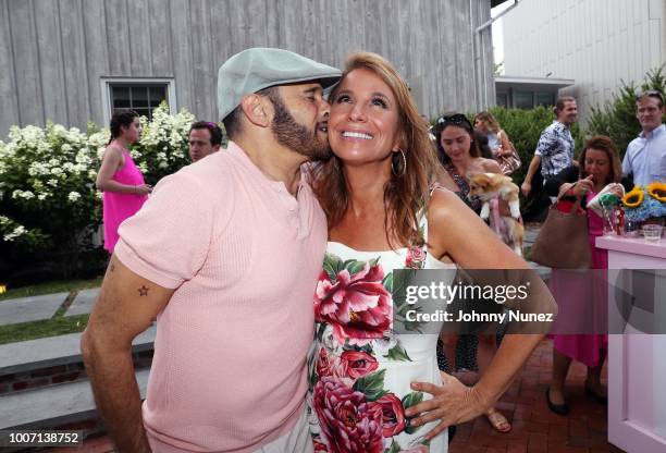 Phillip Bloch and Jill Zarin attend the 6th Annual Jill Zarin Luxury Luncheon at Topping Rose House on July 28, 2018 in Bridgehampton, New York.