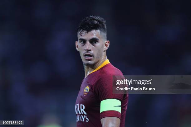 Diego Perotti of AS Roma looks on during the Pre-Season Friendly match between AS Roma and Avellino at Stadio Benito Stirpe on July 20, 2018 in...