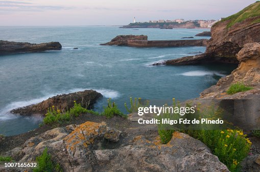 Basque Lighthouse Biarritz Lighthouse Aquitania Basque Country France High-Res Stock ...