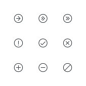 Basic outline icon set 07