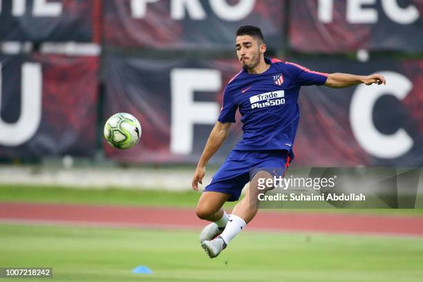 Toni Moya of Atletico Madrid in action during training ahead of the International Champions Cup match between Paris Saint Germain and Atletico Madrid...