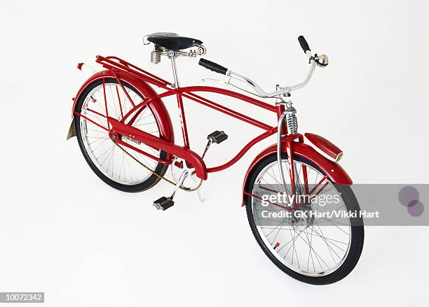 Red 1950s Bike High-Res Stock Photo