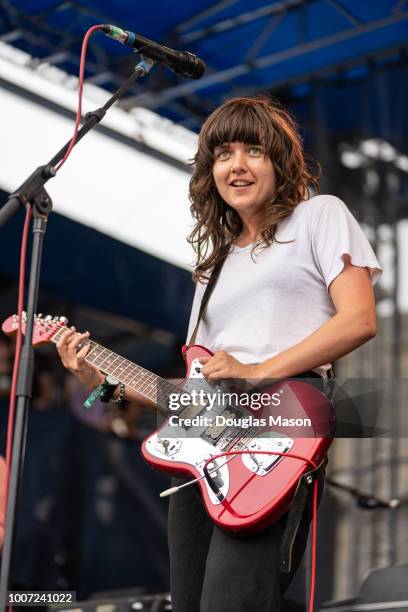 Courtney Barnett performs during the Newport Folk Festival 2018 at Fort Adams State Park on July 28, 2018 in Newport, Rhode Island.