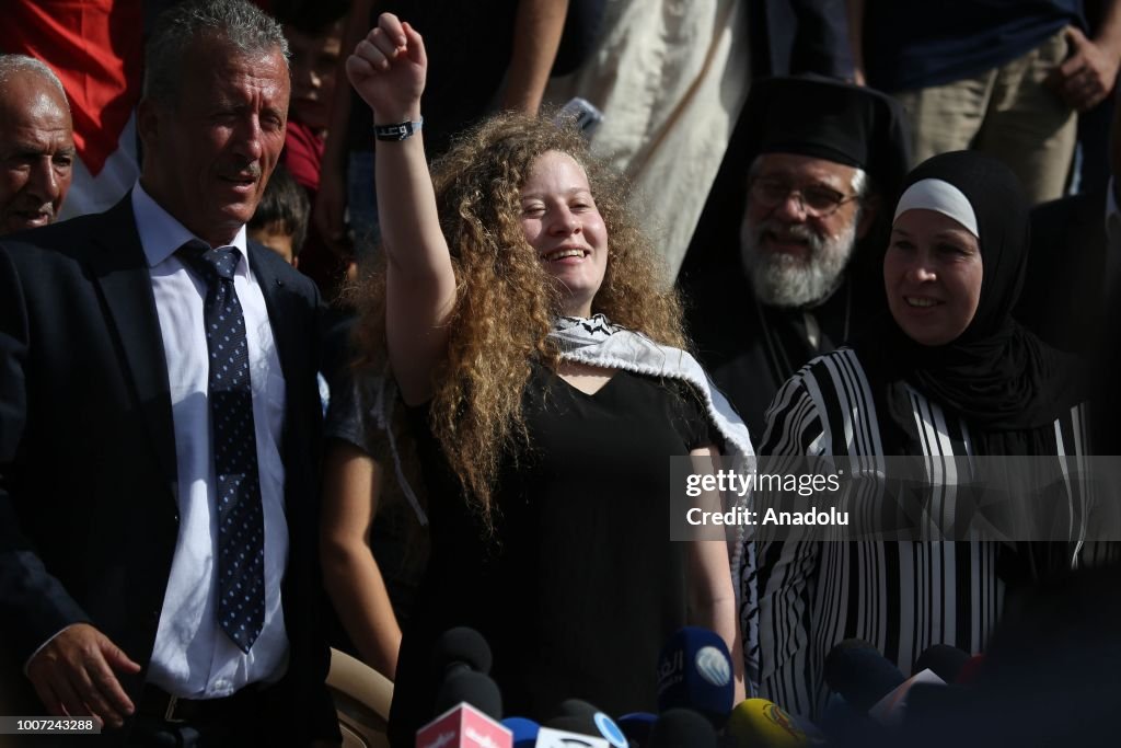 Palestinian teen Ahed al-Tamimi released from Israeli prison