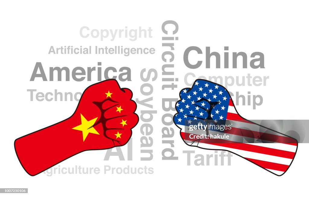 Conflict between US and China, business war