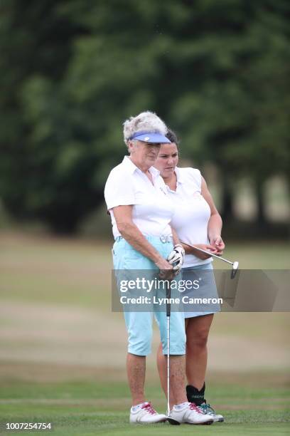 Nikki Dunn and Wendy Mitchell from Dinsdale Golf Club during The WPGA Lombard Trophy North Qualifier at Dunham Forest Golf and Country Club on July...
