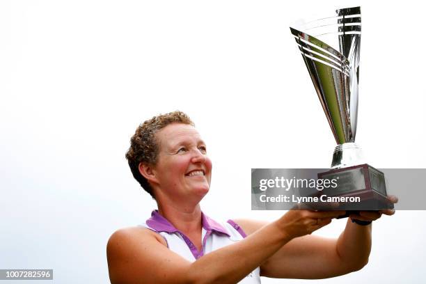 Ali Gray from Ormskirk Golf Club after winning The WPGA Lombard Trophy North Qualifier at Dunham Forest Golf and Country Club on July 23, 2018 in...