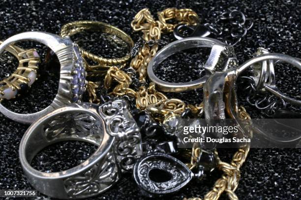 assortment of jewelry - jewellery collection stock pictures, royalty-free photos & images