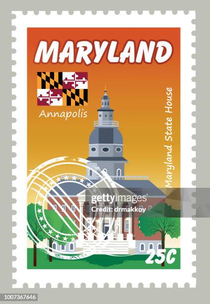 maryland-porto - maryland staat stock-grafiken, -clipart, -cartoons und -symbole