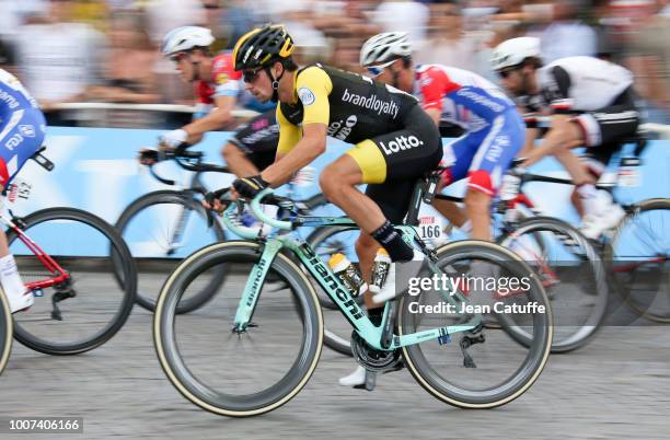 Primoz Roglic of Slovenia and Team Lotto NL-Jumbo during stage 21 of Le Tour de France 2018 between Houilles and Paris - avenue des Champs-Elysees on...