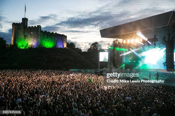 Catfish and the Bottlemen perform live on stage at Cardiff Castle on July 29, 2018 in Cardiff, Wales.