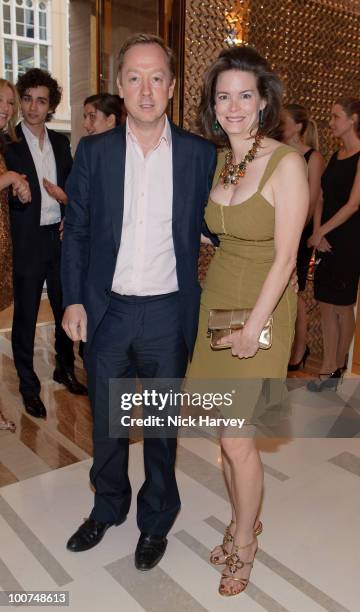 Geordie Greig and Kathryn Greig attend the launch of the Louis Vuitton Bond Street Maison on May 25, 2010 in London, England.