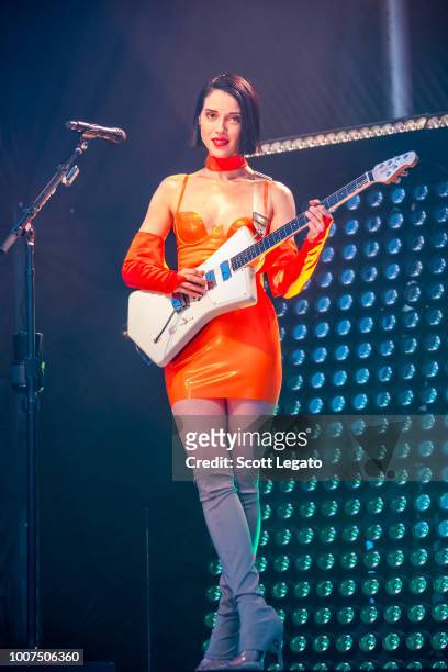 St. Vincent performs on day 2 of Mo Pop Festival at West Riverfront Park on July 29, 2018 in Detroit, Michigan.