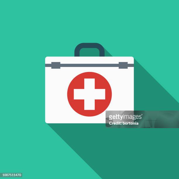 ilustrações de stock, clip art, desenhos animados e ícones de medical care flat design insurance icon - safety kit