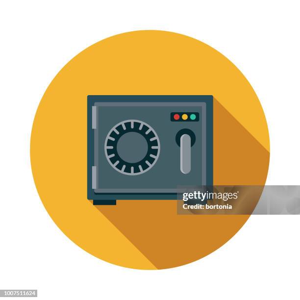 security flat design insurance icon - security vault stock illustrations