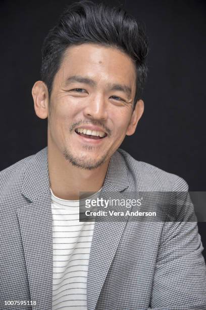 John Cho at the "Searching" Press Conference at the London Hotel on July 28, 2018 in West Hollywood, California.
