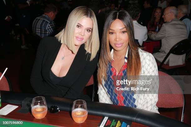 Khloe Kardashian and Malika Haqq attend the first annual "If Only" Texas hold'em charity poker tournament benefiting City of Hope at The Forum on...
