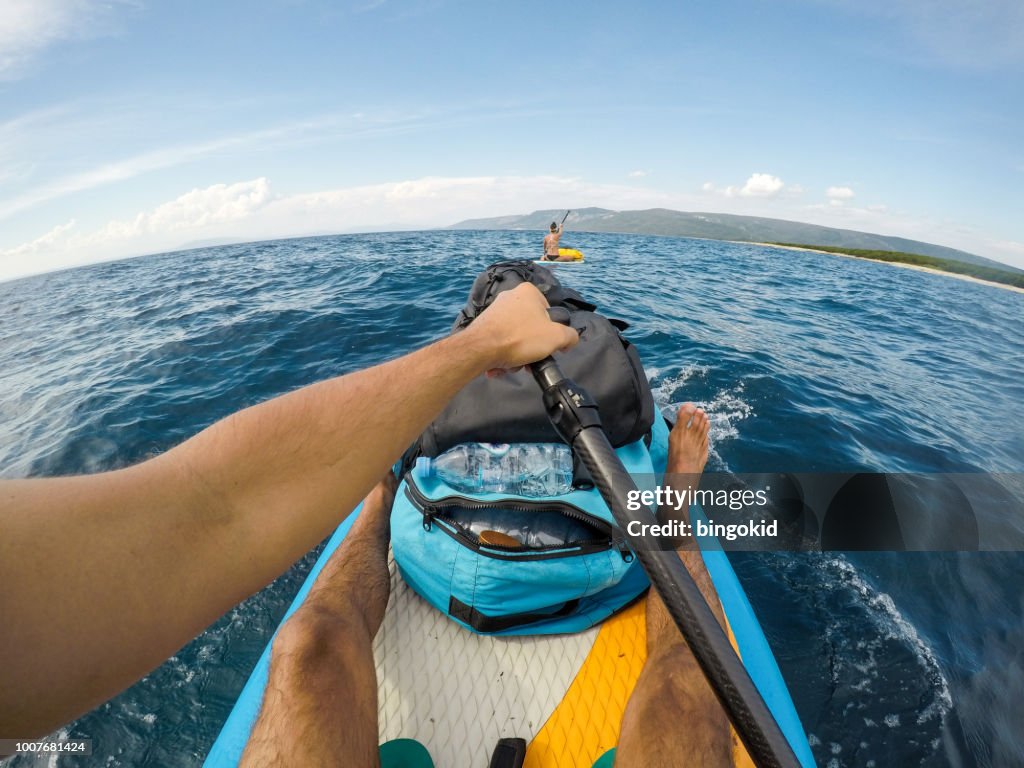 Personal perspective of a stand up paddler
