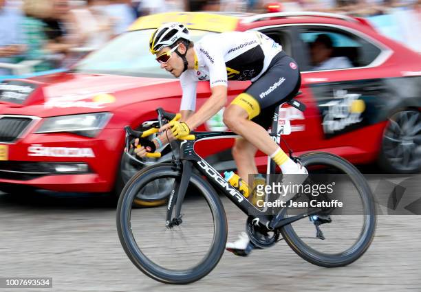 Luke Rowe of Great Britain and Team Sky during stage 21 of Le Tour de France 2018 between Houilles and Paris - avenue des Champs-Elysees on July 29,...