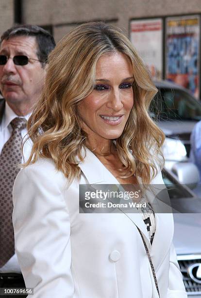 Sarah Jessica Parker visits "Late Show With David Letterman" at the Ed Sullivan Theater on May 25, 2010 in New York City.