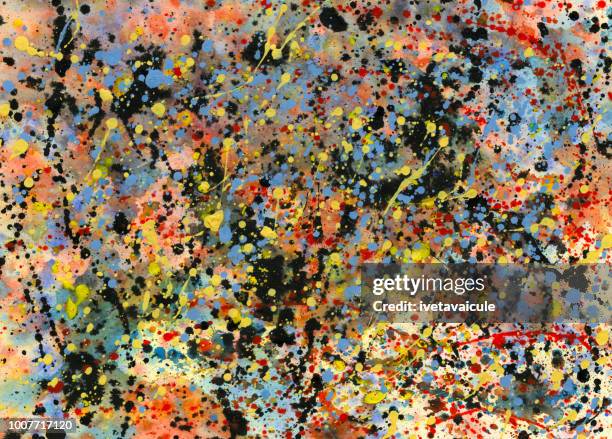 paint splattered background pattern - acrylic paint explosion stock illustrations
