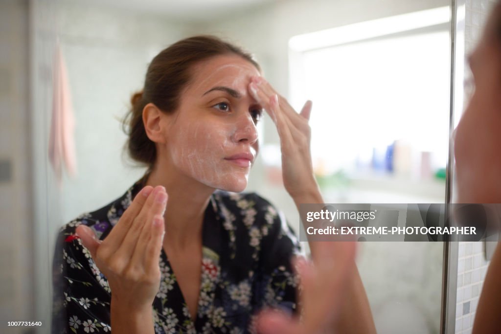 Woman in the bathroom