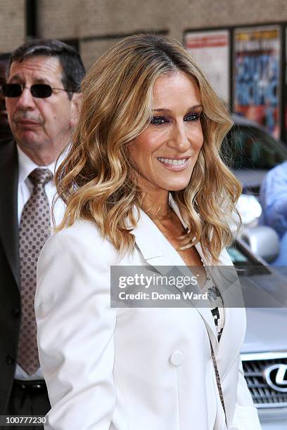 Sarah Jessica Parker visits "Late Show With David Letterman" at the Ed Sullivan Theater on May 25, 2010 in New York City.